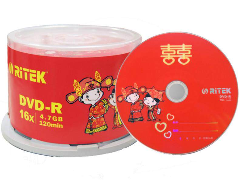 Rhenium Wedding DVD 16X50p Barrel DVD Burning Disc Blank Disc Burning Disc