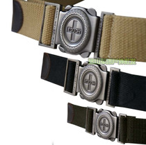 TOUGH belt Black army green mens canvas military fan outdoor products Personality extended alloy steel head tactical belt