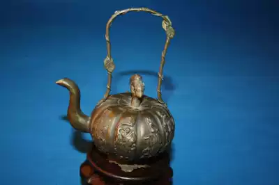 (Boutique antique Pot)1960s old foreign trade 925 Silver pot Wine pot Teapot Eight Immortals Ruyi Liang Antique Pot