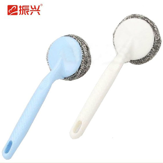 Revitalisable steel wire ball washing pan brushed kitchen dishwashing pan brushed oil brushed stainless steel cleaning ball with handle