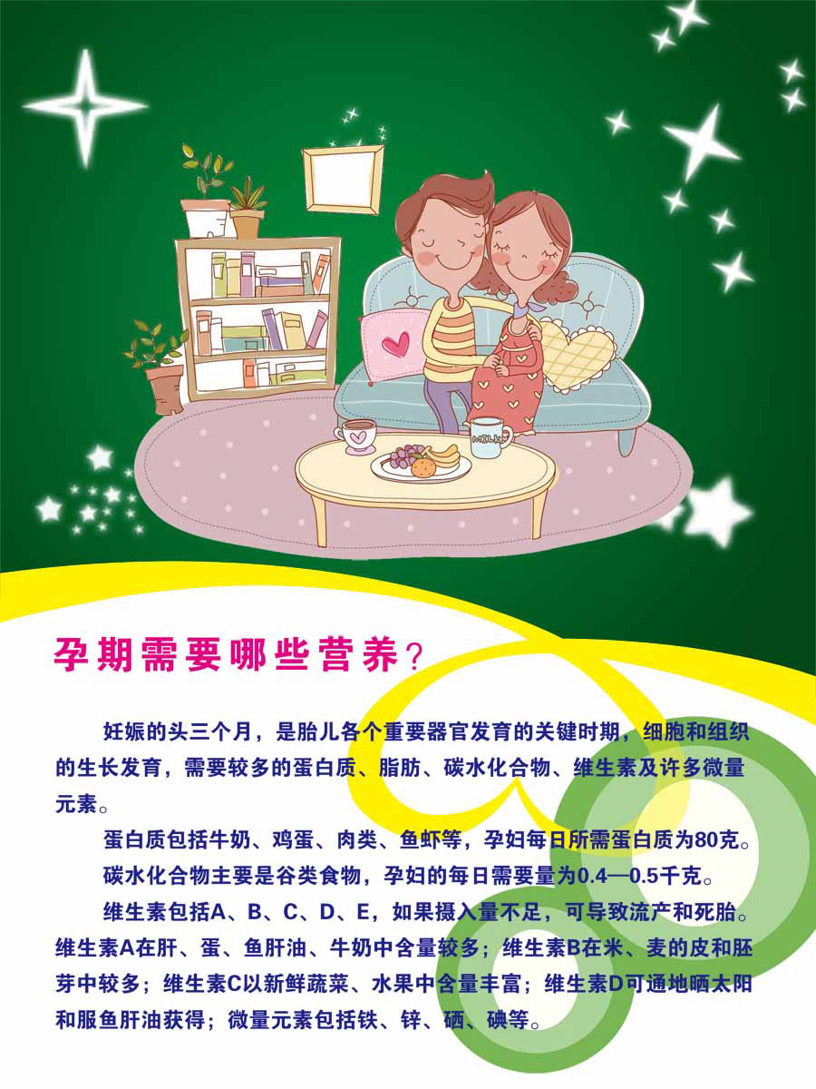 海报印制93素材健康展板20孕期保健