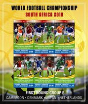2010 South Africa World Cup Cameroon Denmark Japan Netherlands Commemorates stamps