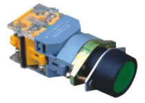  Shanghai second industry LA39-11D green self-starting button switch with light 22mm