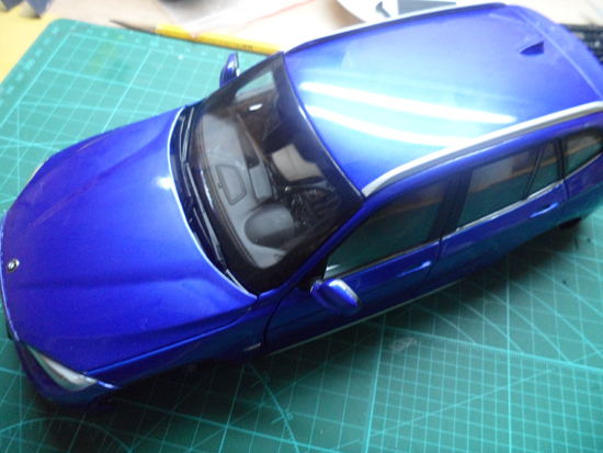 Car model color change Metal paint Blue pearl Jingshang BMWX1 modification case