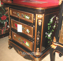 Chinese furniture classical furniture hand-painted furniture Jinbo three-drawing cabinet bedside cabinet lockers phone table corner