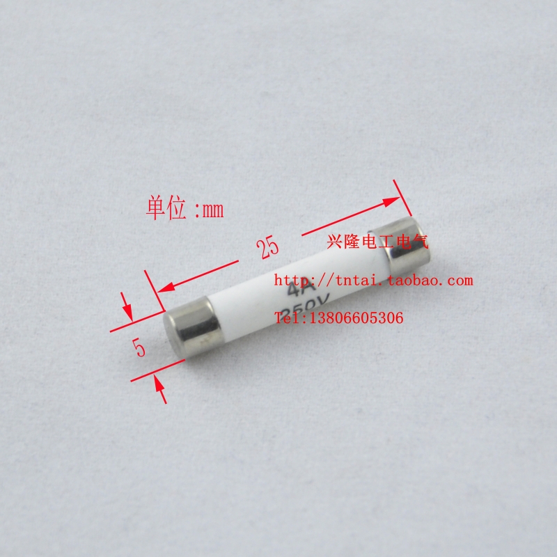 5*25 melting core 5*25mm 250V ceramic fast fuse fuse 0 5-16A core insurance tube