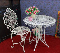 European Wrought iron table and chair set Combination table and chair Three-piece set Indoor outdoor leisure table and chair Milk tea coffee shop table and chair