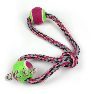 Bobo Bobo Cotton Rope and Twin Ball Pet Cotton Rope Toys Large Dog Cleaning Tooth Grinding Teeth