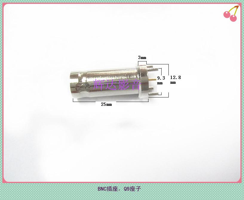 All copper extended version four-pin BNC female Q9 straight socket 4-pin BNC socket weld plate type BNC-KE