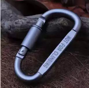 Superhard alloy mountaineering buckle D-type quick-hanging aluminum alloy D-type buckle with lock buckle for outdoor products wholesale