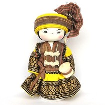 Yunnan characteristic crafts National wind crafts Color homespun ethnic doll Dai male