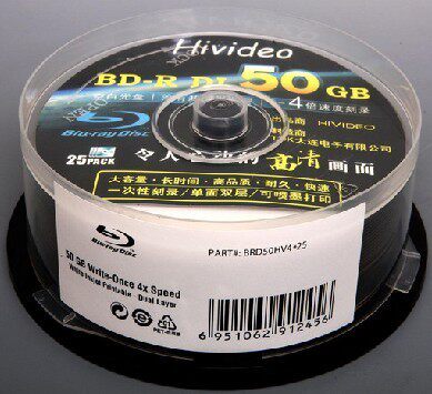 (Jingyu Century) HIVIDEO 4X 50GB Blu-ray disc TDK production 25-piece disassembly leaflet sale