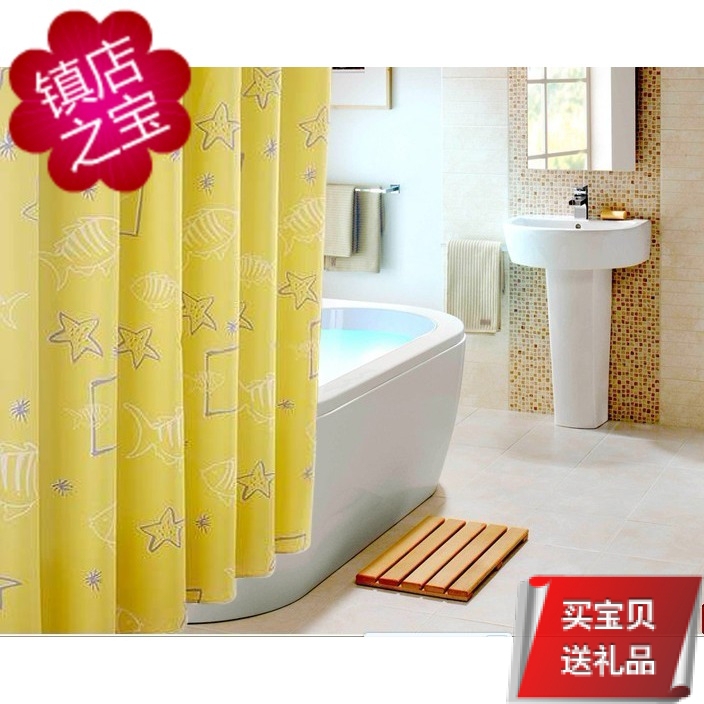 Cute Warm-Colored Thickened Waterproof and Mildew-Proof Polyester Fabric Shower Curtain, Anti-Drift Bathroom Shower Curtain with Rings and Lead Wire Included Cute Warm-Colored Thickened Waterproof and Mildew-Proof Polyester Fabric Shower Curtain, Anti-Drift Bathroom Shower Curtain with Rings and Lead Wire Included