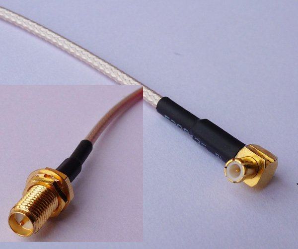 MCXJW revolution SMAK-RP external thread internal needle antenna cable RF connection 30CM RG316