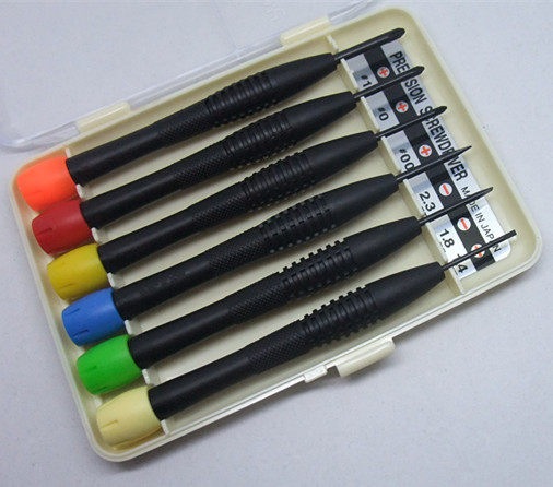 Japan imported plastic box computer batch cross small screwdriver (6) word word clock screwdriver set