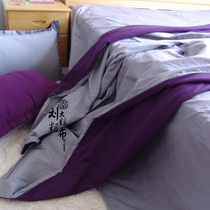  (Sister Liu coarse cloth square)Wisteria love old coarse cloth AB version of the four-piece set elegant and refined