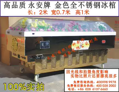 High quality Yongan brand gold all stainless steel intelligent ice coffin crystal ice coffin frozen corpse ice coffin