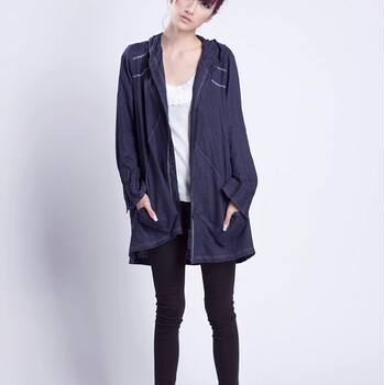 New Spring Clothes Women's Shirts Handsome Linen Casual Hooded Shirts