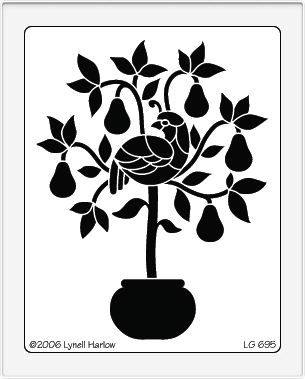Dreamweaver Copper Sheet* Template LG695 Pear Tree and Bird