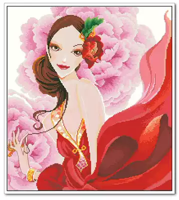 ● Hu Lili cross stitch ● DMC kit has 3D 5D precision printed cloth