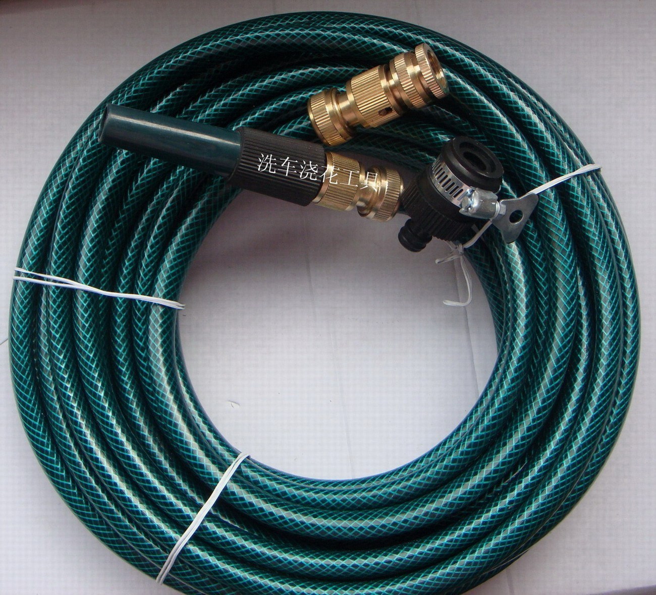 Car wash garden watering flowers with straight water spray gun copper joint and 30 m 40% leather tube set sleeve