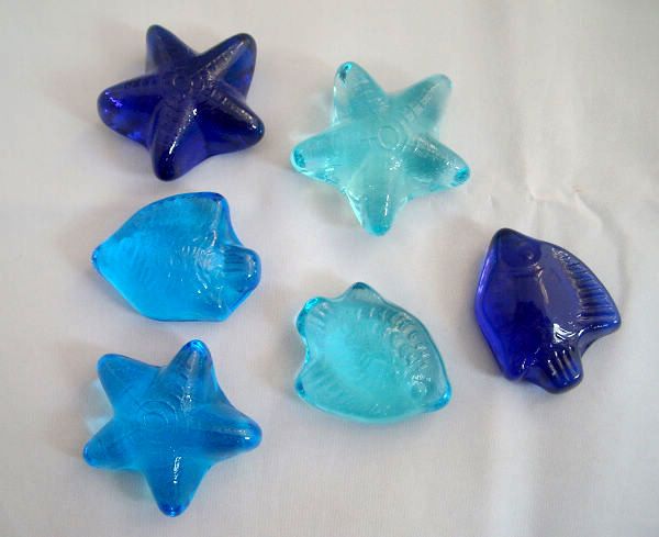 Blue Sea Star Small Fish Glass Stone Glass Bead Fish Tank Aquarium Building Stone Heat Sell 1 Yuan 1