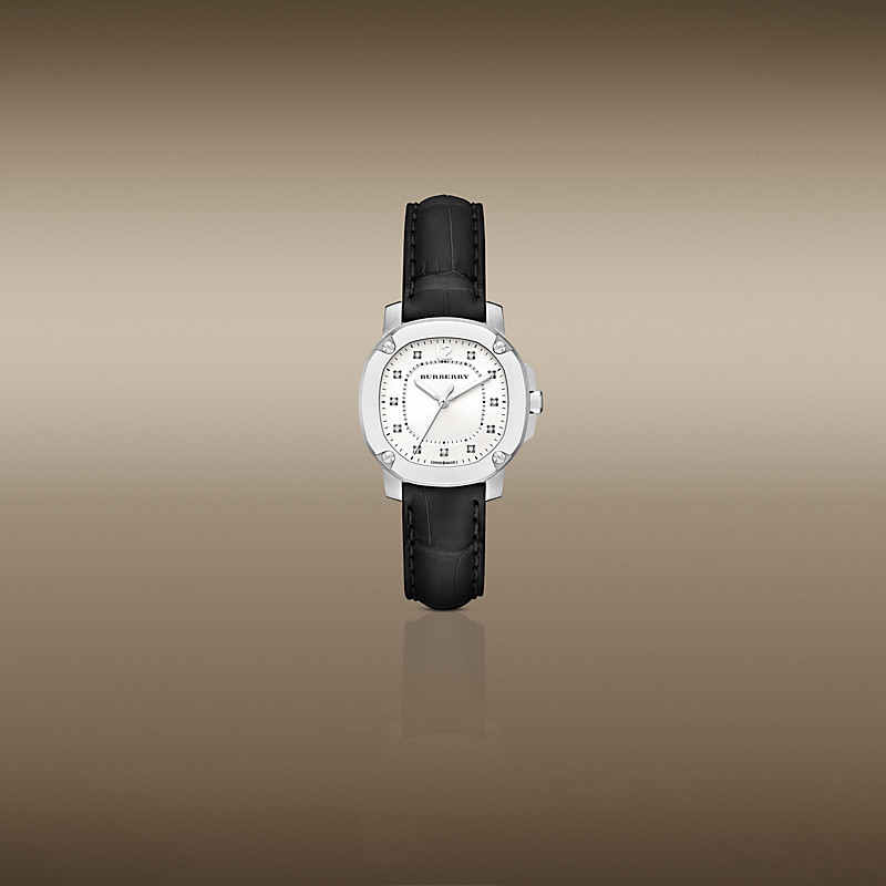 Burberry博柏利 英伦风尚 BBY1806 34mm 镶钻时标腕表 38858841