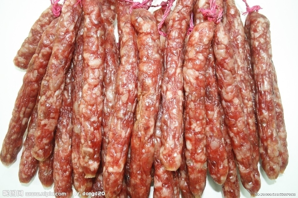 Wide-style sausage sweet farmers hand - made raw pork dry goods Sichuan Hunan Fang specialty production 90 pork 5 kg