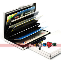 6 Screens Mens Lady Cards Box Bank Card Case Credit Card Box (Lettering LOGO) Creative Gifts