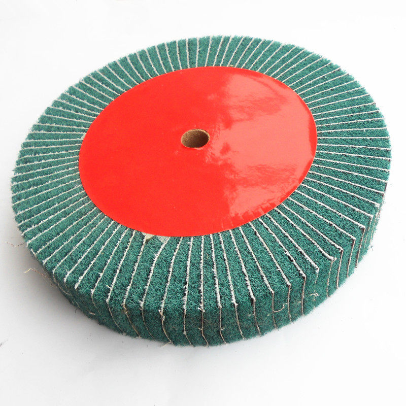 Green clip sand cloth flying wing wheel drawing wheel industrial hundred cleaning cloth wheel polishing wheel 150 200 250 300