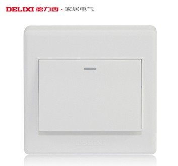 Delixi 86 switch socket CD220 series One open double control with fluorescent switch()