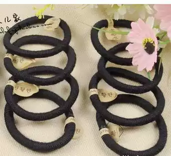 Self-use super strong hair ornaments headdress black rubber band Hair ring hair net Hair ring slip hair ring tie female small scalp tendons