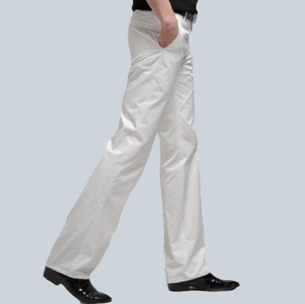 Summer Casual White Western Pants Men's Business Free Ironing Western Pants Korean Version Straight Drum Body Work Pants Tide Groom White Pants