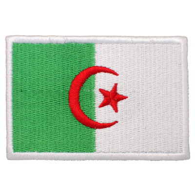 Algerian flag embroidered adhesive stamp personality creative magic adhesive embroidery badge Embroidered Badge With Arm Zhang Set To Do It