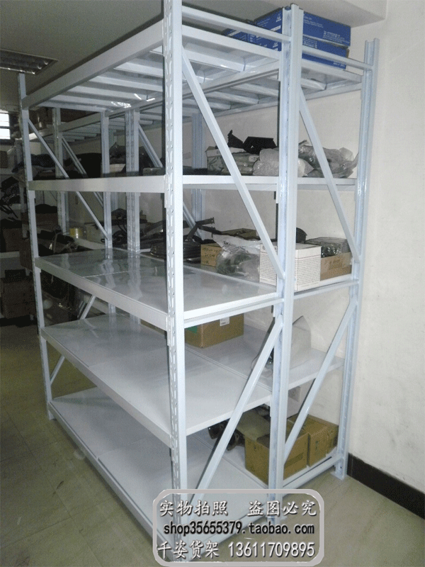 Shanghai Qianzi shelf storage shelf Warehouse storage shelf 150*50*200*5 layers free installation