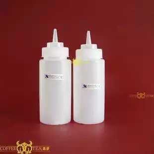 Huierxin squeeze sauce bottle Jam bottle Plastic sauce bottle Mounted flower mouth Salad bottle Squeeze sauce pot Squeeze bottle
