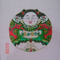Suzhou Peach Dock Dood Carving year of Painting and All-handmood Riving Prints of Tuo-princar Xuan Paper No Box 89
