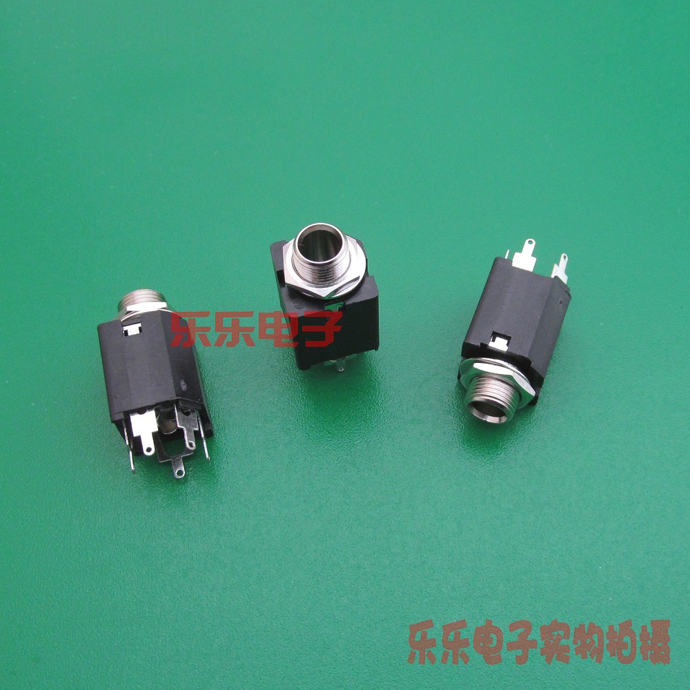 With nuts PJ-612A 6 35mm 6 3 mike socket headphone socket sound socket jack