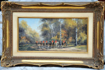 Germany oil painting 1950s oil on wood Bruno Krauel(1907-1999)