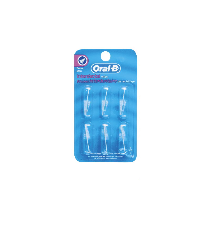 欧乐b牙缝刷专用替换圆锥刷头(6支装) oralb牙齿间隙刷头正品特价