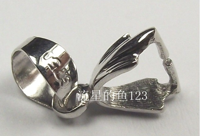 18K Platinum Accessories 750 Platinum Two Sides Clip Melon Seeds Buckle Jade Clasp Emerald Button ()