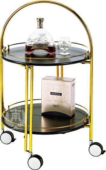 Southern C-88B Hotel Wine Cart Folding Round Wine Cart Luxury Push Wine Cart Meal Delivery Cart Service Cart