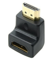 High quality gold plated Adapter HDMI male HDMI female elbow right angle 90 degree adapter 1 3 version