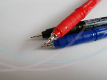  pentel PEN NMF50-B Japan Feilong Oily pen 0 5mm ultra-fine core red marker pen