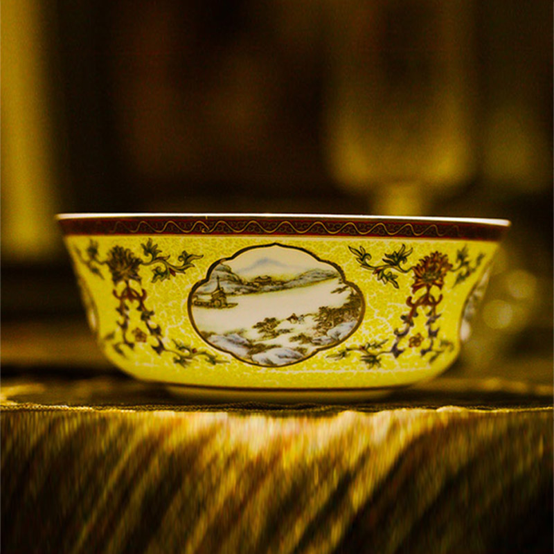 Red xin jingdezhen ipads porcelain tableware rainbow such use archaize color enamel pastel rainbow such as bowl 6 inches
