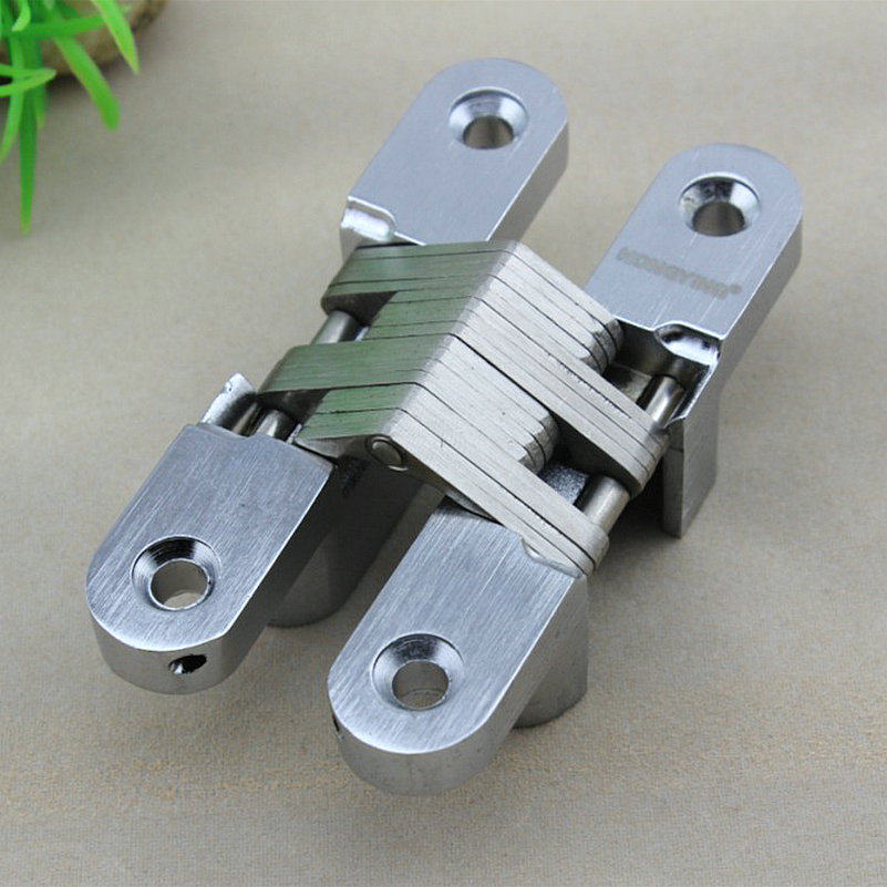 German Hongying hidden cabinet door hinge folding door cross hinge hidden solid wood door furniture hinge