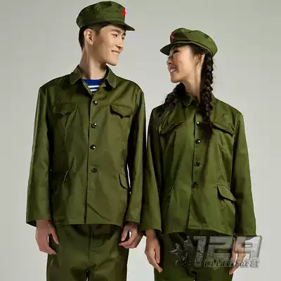 Photography Old Red Army Red Guard Army costume revolution table performance adult private dance 65-style stage military uniform Liberation