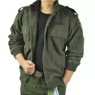 Outdoor military fans casual 101 Airborne Division green stand-up collar flight jacket plus lining plus velvet special promotion