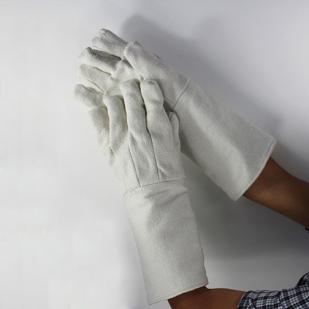 Oven gloves Ceramic fiber wool felt lining High temperature Lauprotect gloves High temperature resistant thermal insulation gloves 1000 degrees