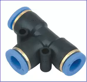 Plastic convenient insertion tee fitting PE12 (trachea)